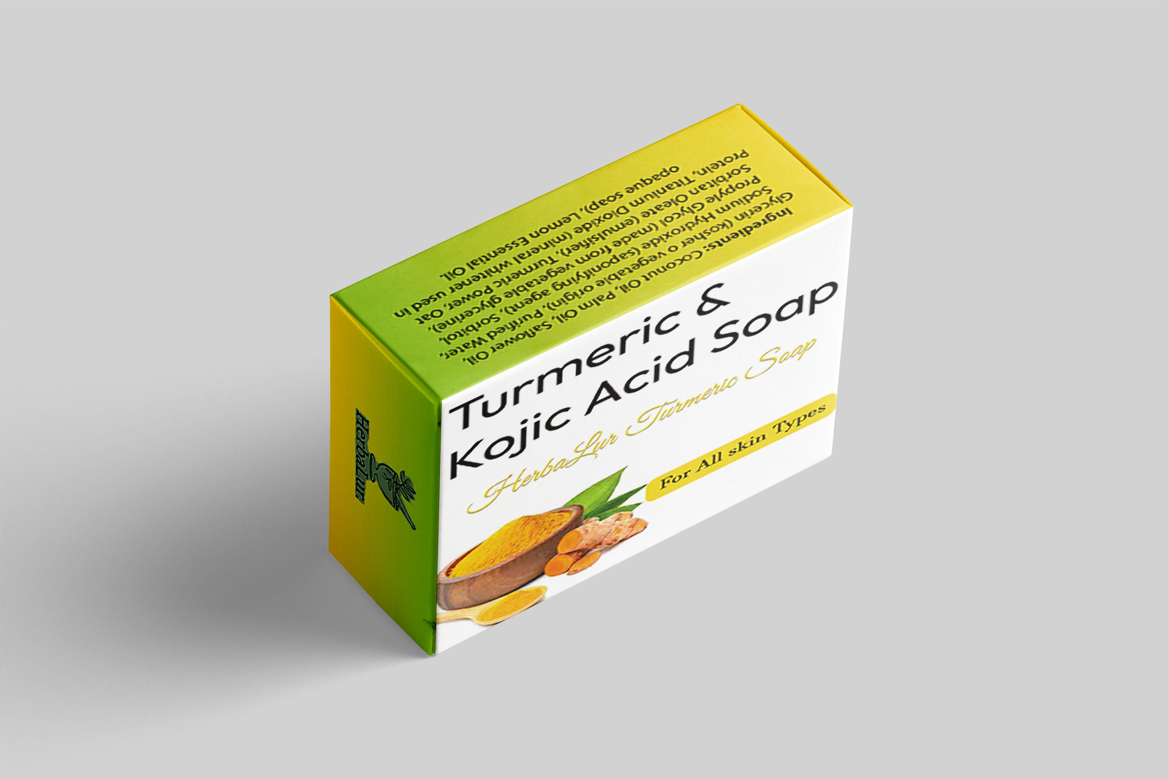TURMERIC AND KOJIC ACID SOAP WITH EXFOLIATING SCRUB